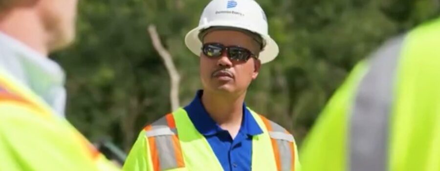 Photo of Ed Baine at work.